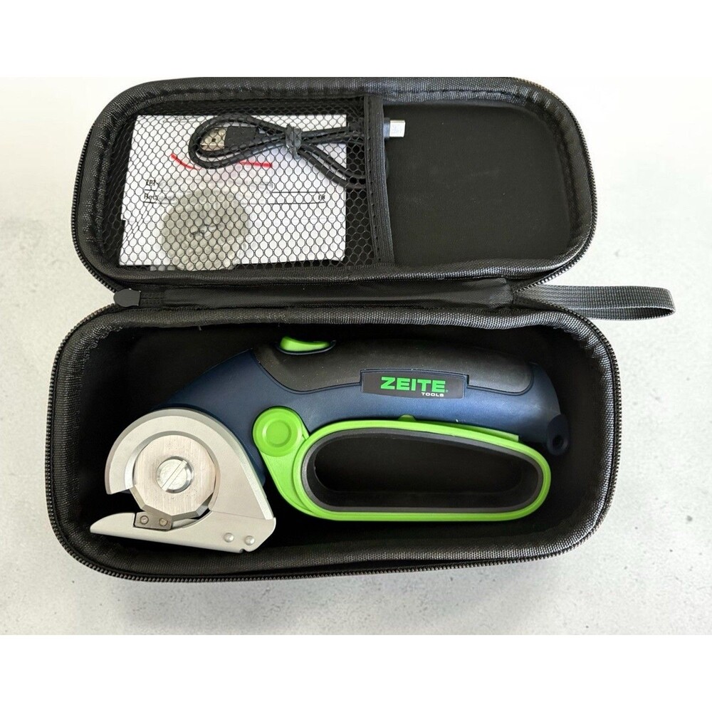 ZEITE 4V Cordless Electric Scissors Cardboard Cutter w/ 2 Blades New Open Box